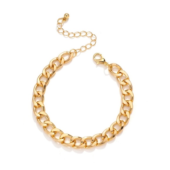 Modern Gold Chain Rhinestone Bracelet Set - Picture 7 of 9